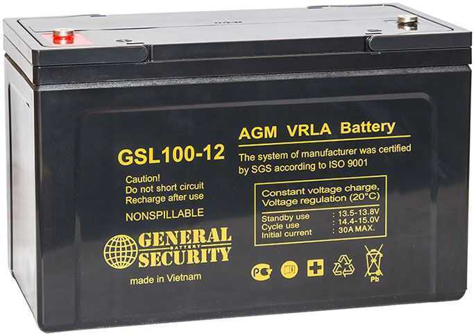 General Security GSL 100-12 Аккумуляторы фото, изображение